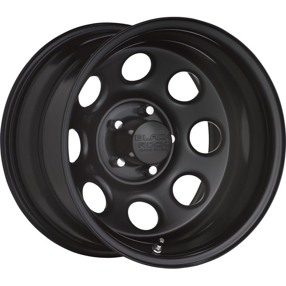 Black Rock Series 997 Type 8 Steel Wheel in Matte Black Black Rock Series 997 Type 8 Steel Wheel in Matte Black for Jeep Vehicles with 5x5.5 Bolt Pattern