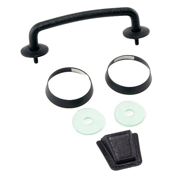 Rugged Ridge Hood Tie Down Kit in Black Rugged Ridge 11201.05 Hood Tie Down Kit in Black for 07-12 Jeep Wrangler JK