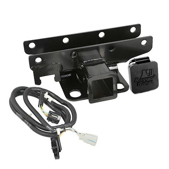 Rugged ridge quot hitch with wiring harness plug
