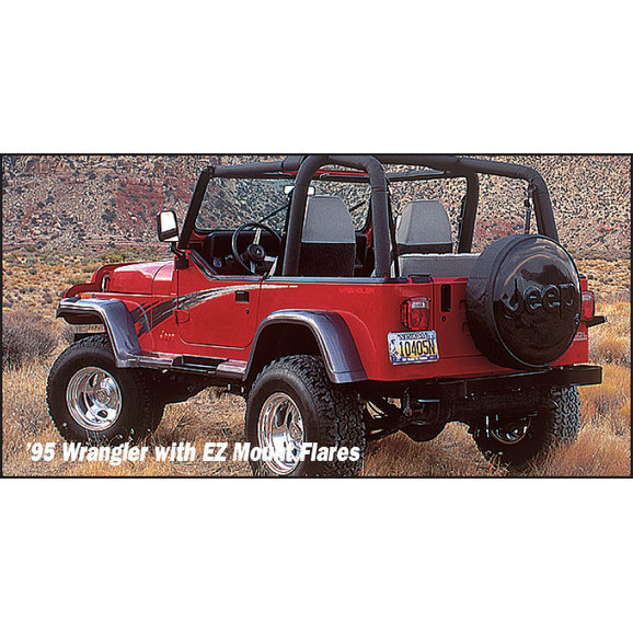 Xenon 8200 EZ Mount Fender Flare Set for 87-95 Jeep Wrangler YJ | Quadratec