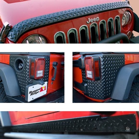 Rugged Ridge 11651.51 Body Armor Kit for 0718 Jeep Wrangler JK 2 Door
