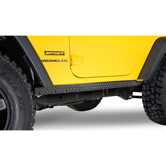 Rugged Ridge Body Armor Rocker Guards in Black Rugged Ridge 11651.06 Body Armor Rocker Guards in Black for 07-18 Jeep Wrangler JK 2 Door