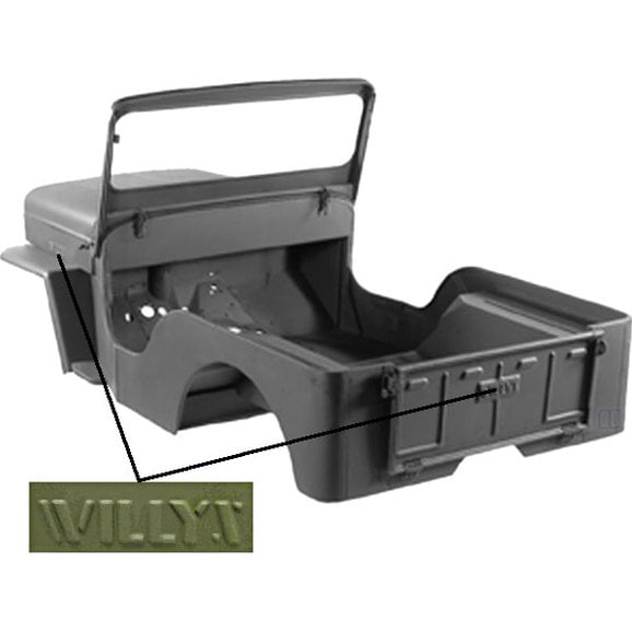 OMIX DMC-693197 Willys Stamped Body Tub Kit for 53-64 Jeep
