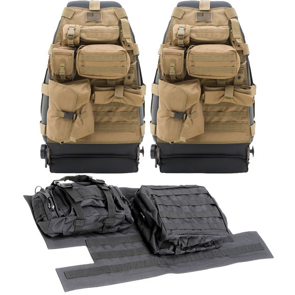 Smittybilt Front G.E.A.R. Seat Covers with Tailgate Cover Smittybilt Front G.E.A.R. Seat Covers with Tailgate Cover for 97-06 Jeep Wrangler TJ & Unlimited