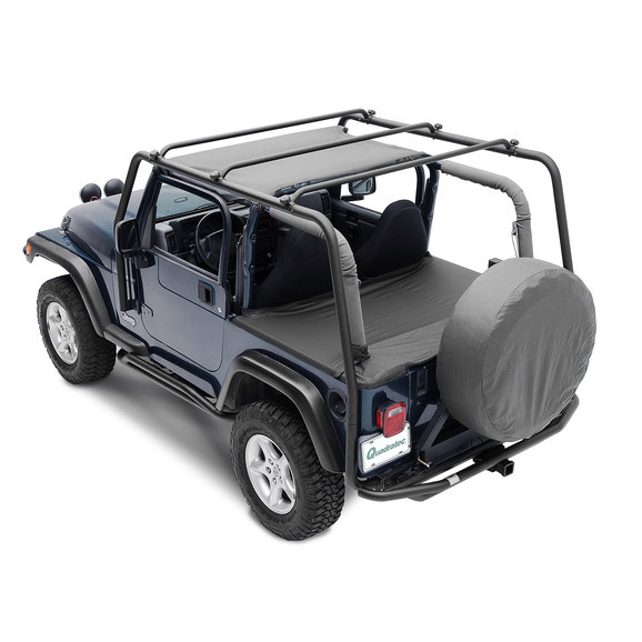 Smittybilt SRC Roof Rack in Textured Black Smittybilt 76713 SMI SRC Roof Rack in Textured Black for 97-06 Jeep Wrangler TJ