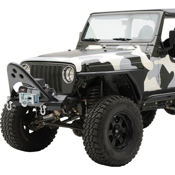 Smittybilt Front SRC Stinger Bumper in Textured Black Smittybilt SB76521 Front SRC Stinger Bumper in Textured Black for 87-06 Jeep Wrangler YJ, TJ & Unlimited