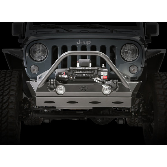 Poison Spyder Brawler Lite Front Bumper with Brawler Bar & D-Ring Tabs in SpyderShell Armor Coat Poison Spyder 17-59-010DBP1 Brawler Lite Front Bumper with Brawler Bar & D-Ring Tabs in SpyderShell Armor Coat for 07-18 Jeep Wrangler JK
