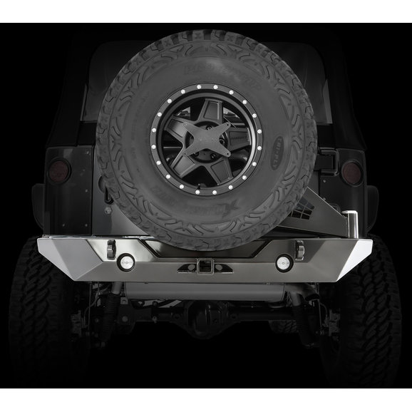 Poison Spyder RockBrawler II Rear Bumper with Tire Carrier Poison Spyder 17-62-020 RockBrawler II Rear Bumper with Tire Carrier for 07-18 Jeep Wrangler JK