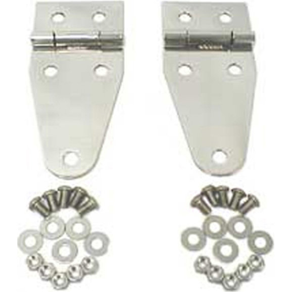 Rugged Ridge Stainless Steel Hood Hinges Rugged Ridge 11111.01 Stainless Steel Hood Hinges for 76-95 Jeep CJ-5, CJ-7, CJ-8 Scrambler & Wrangler YJ