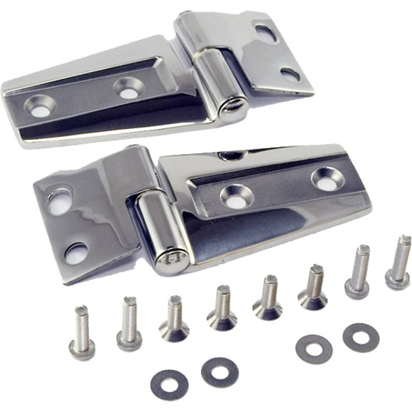 Rugged Ridge Stainless Steel Hood Hinge Kit Rugged Ridge 11111.22 Stainless Steel Hood Hinge Kit for 07-18 Jeep Wrangler JK