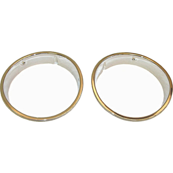 OMIX-ADA Headlight Bezels with Chrome Trim OMIX-ADA 12419.08 Headlight Bezels with Chrome Trim for 97-06 Jeep Wrangler TJ & Unlimited