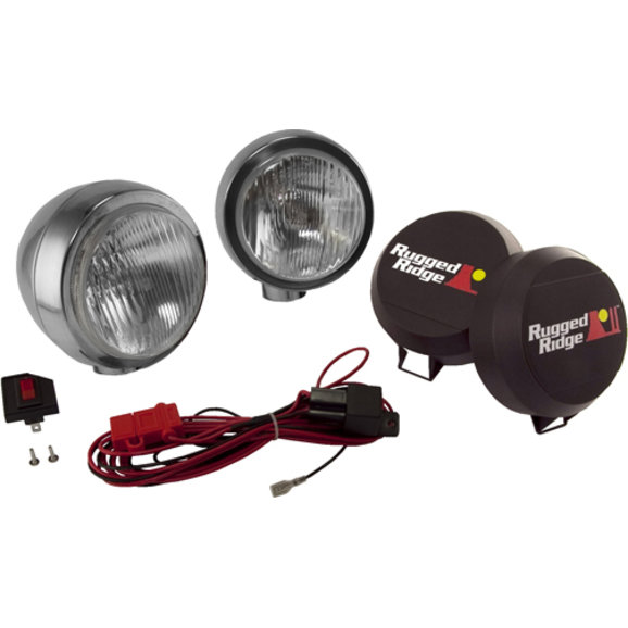 Rugged Ridge 15205.01 6 Black Round HID Off-Road Light Rugged Ridge 15205.01 6 Black Round HID Off-Road Light