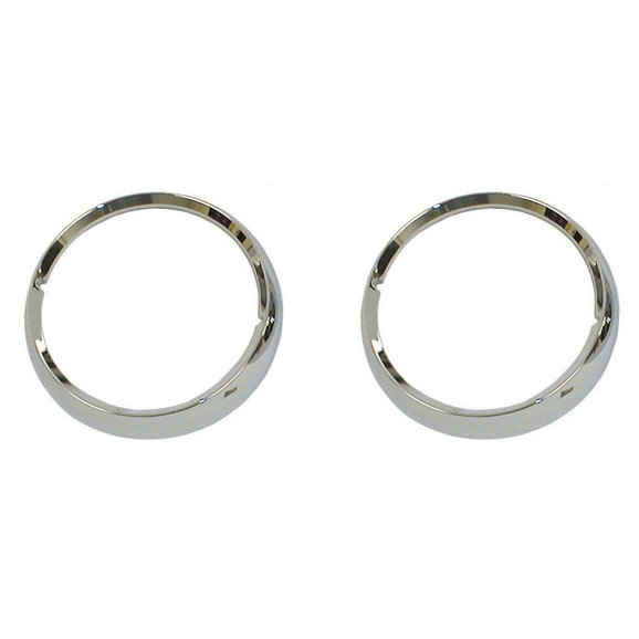 OMIX Chrome Headlight Bezels OMIX 12419.04 Chrome Headlight Bezels for 72-86 Jeep CJ-5, CJ-7 & CJ-8 Scrambler