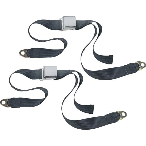 Seatbelt Solutions Chrome Lift Latch 2 Point Non-Retractable Lap Belts Seatbelt Solutions  Chrome Lift Latch 2 Point Non-Retractable Lap Belts for 76-86 Jeep CJ-5, CJ-7 & CJ-8 Scrambler