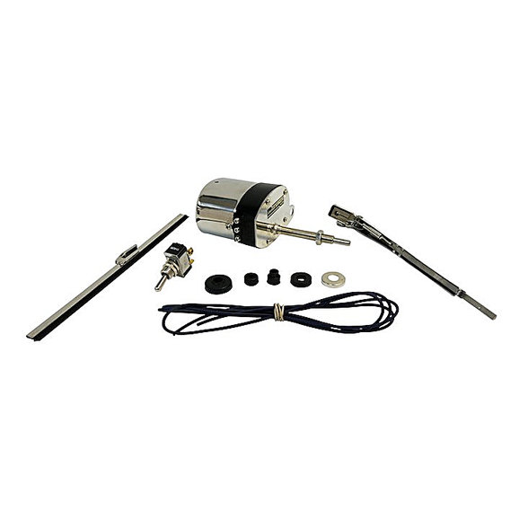 Crown Automotive 12 Volt Wiper Motor Kit In Stainless Steel Crown Automotive 12VST 12 Volt Wiper Motor Kit In Stainless Steel for 41-63 Jeep Vehicles