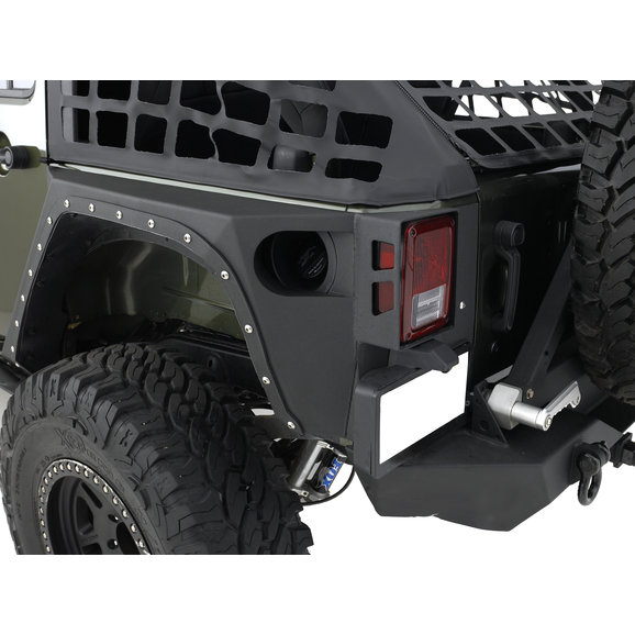 Smittybilt XRC Armor Rear Corner Guards Smittybilt 76882 XRC Armor Rear Corner Guards for 07-18 Jeep Wrangler Unlimited JK 4 Door