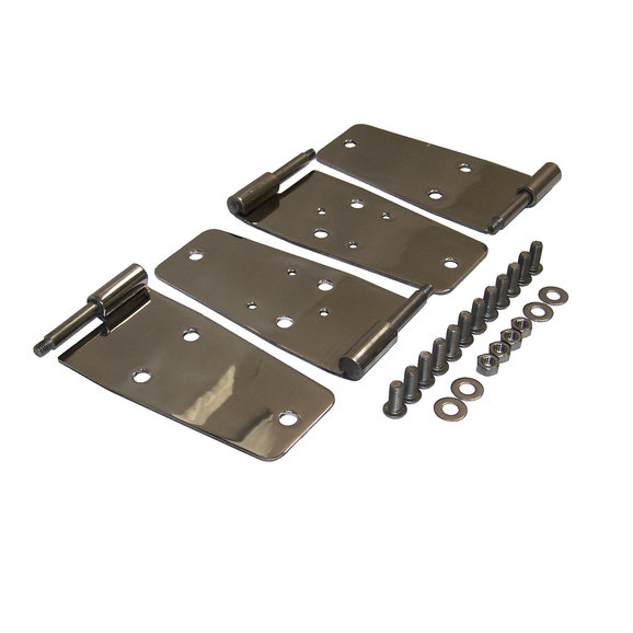 Crown Automotive Stainless Steel Full Door Hinge Set Crown Automotive RT34008 Stainless Steel Full Door Hinge Set for 76-93 Jeep CJ7 & Wrangler YJ