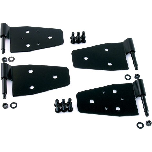 Crown Automotive Matte Black Door Hinge Set Crown Automotive RT26003 Matte Black Door Hinge Set for 87-06 Jeep Wrangler YJ, TJ & Unlimited