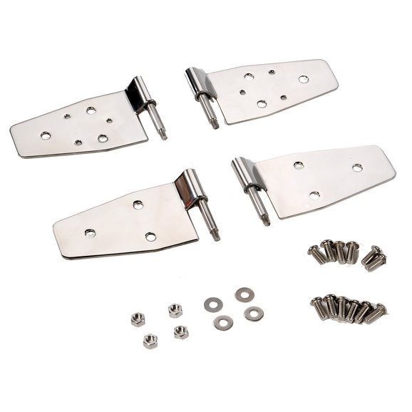 Crown Automotive Half & Full Door Hinge Set in Stainless Steel Crown Automotive RT34009 Half & Full Door Hinge Set in Stainless Steel for 88-06 Jeep Wrangler YJ, TJ & Unlimited