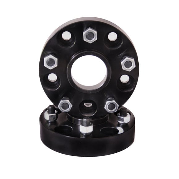 Rugged Ridge  Wheel Spacers in Black for 87-06 Jeep Wrangler TJ  with 5 on  Bolt Pattern | Quadratec