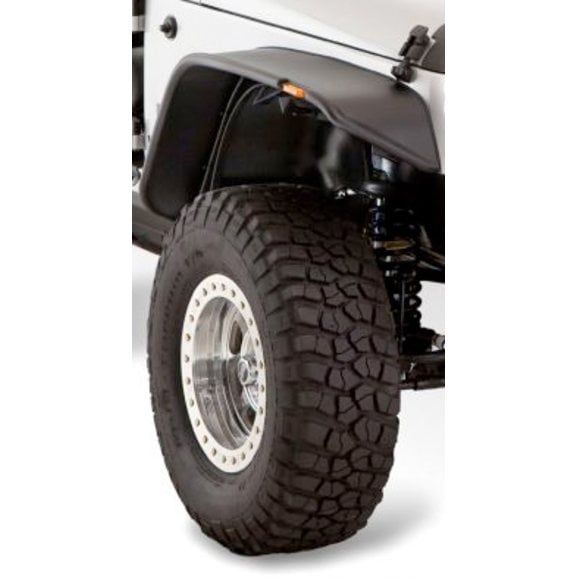 Bushwacker Front Flat Style Flares Bushwacker 10053-07 Front Flat Style Flares for 07-18 Jeep Wrangler JK