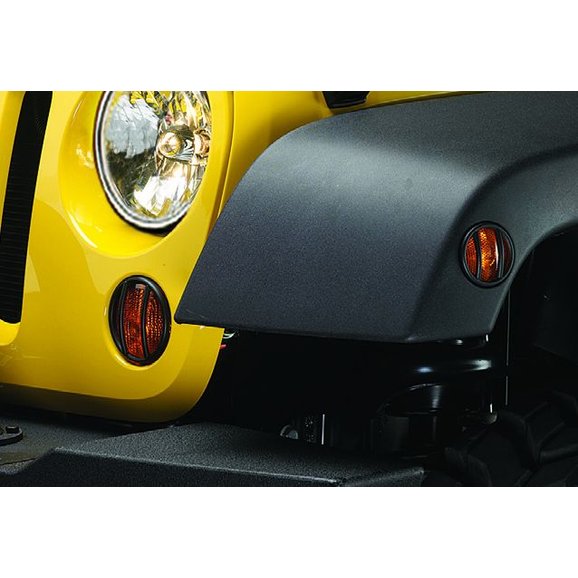 Rugged Ridge Front Side Marker & Parking Light Euro Guards Rugged Ridge 11231.02 Front Side Marker & Parking Light Euro Guards for 07-18 Jeep Wrangler JK