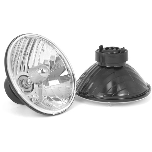 Rugged Ridge 7" Round Crystal H2 Headlight Conversion Rugged Ridge 12402.80 7" Round Crystal H2 Headlight Conversion for 55-06 Jeep CJ-5, CJ-7, CJ-8 Scrambler, Wrangler TJ & Unlimited