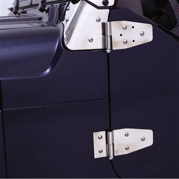 Rampage Products Stainless Steel Door Hinge Set Rampage Products 7441 RMP Stainless Steel Door Hinge Set for 87-06 Jeep Wrangler YJ with Half Steel Doors, TJ & Unlimited