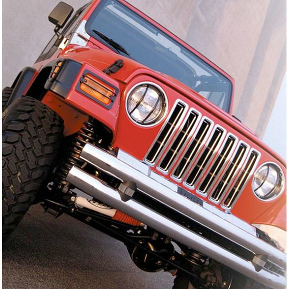 Rampage Products Chrome Grille Inserts Rampage Products 7509 Chrome Grille Inserts for 87-95 Jeep Wrangler YJ