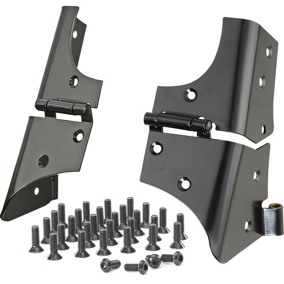 OMIX-ADA Windshield Hinge Set in Black OMIX-ADA 11209.02 Windshield Hinge Set in Black for 97-06 Jeep Wrangler TJ