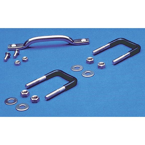 Smittybilt Stainless Steel Windshield Tie Down Kit Smittybilt 7411 SMI Stainless Steel Windshield Tie Down Kit for 55-95 Jeep CJ & Wrangler YJ