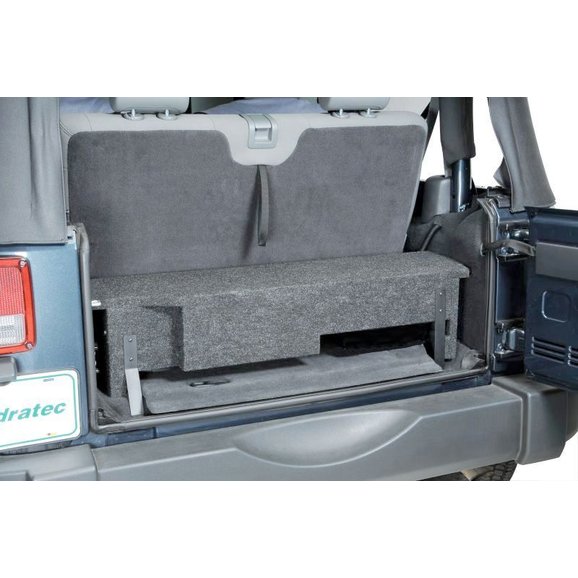 Quadratec Custom Rear Subwoofer Enclosure with 10" Square Cutout Quadratec JKFS-BOXL3 Custom Rear Subwoofer Enclosure with 10" Square Cutout for 07-10 Jeep Wrangler JK