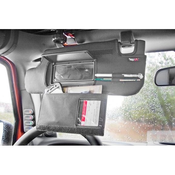 Rugged Ridge  Sun Visor Organizer Covers with Mirror Cut Out for  10-18 Jeep Wrangler JK | Quadratec