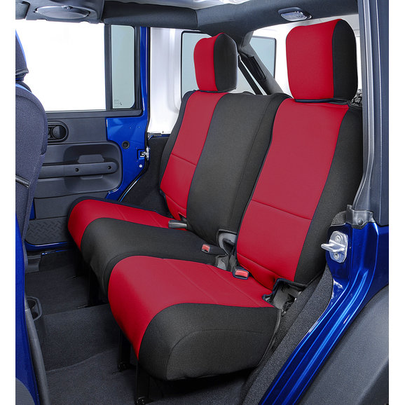 Coverking Custom Rear Seat Covers Coverking Custom Rear Seat Covers for 11-12 Jeep Wrangler Unlimited JK 4 Door with Seat Height Adjuster