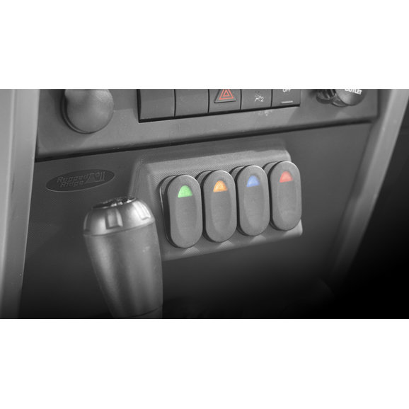 Rugged Ridge Lower Console Switch Panel Rugged Ridge 17235.55 Lower Console Switch Panel for 07-10 Jeep Wrangler JK