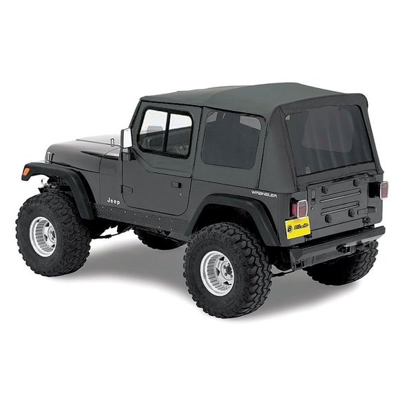 Bestop Complete Soft Top and Hardware with Upper Door Sliders and Tinted  Windows for 87-95 Jeep Wrangler YJ | Quadratec