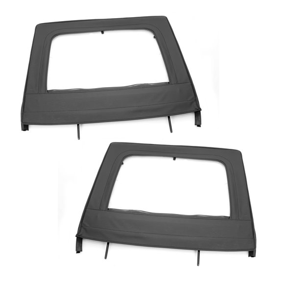 Rugged Ridge Rear Soft Upper Doors in Black Rugged Ridge 13712.15 Rear Soft Upper Doors in Black for 07-18 Jeep Wrangler JK with Rugged Ridge Half Doors