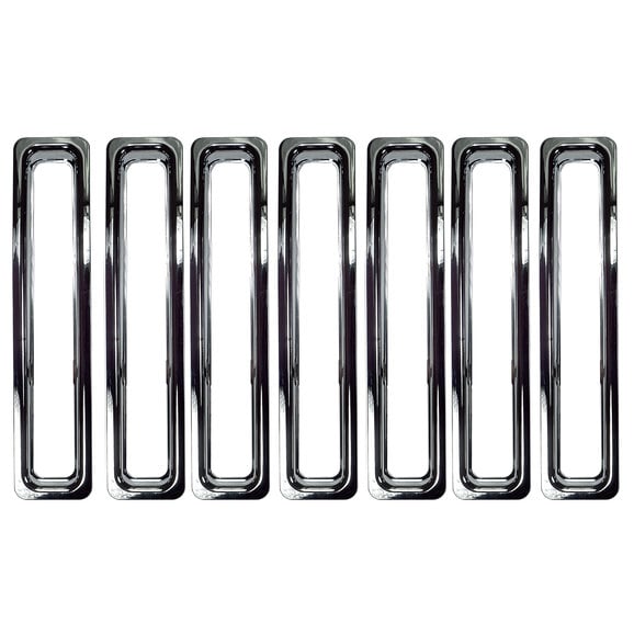 Rampage Products Chrome Grille Inserts Rampage Products 7511 Chrome Grille Inserts for 97-06 Jeep Wrangler TJ