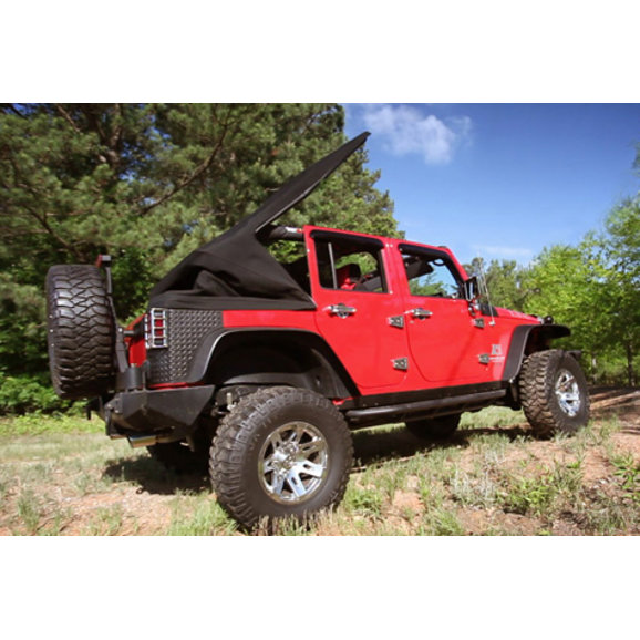 Rugged Ridge Power Soft Top Kit in Black Sailcloth for 0715 Jeep
