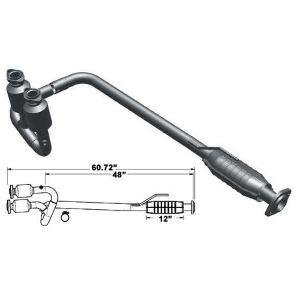 Magnaflow OE Grade Catalytic Converters Magnaflow 49690 OE Grade Catalytic Converters for 04-06 Jeep Wrangler TJ & Unlimited with 4.0L
