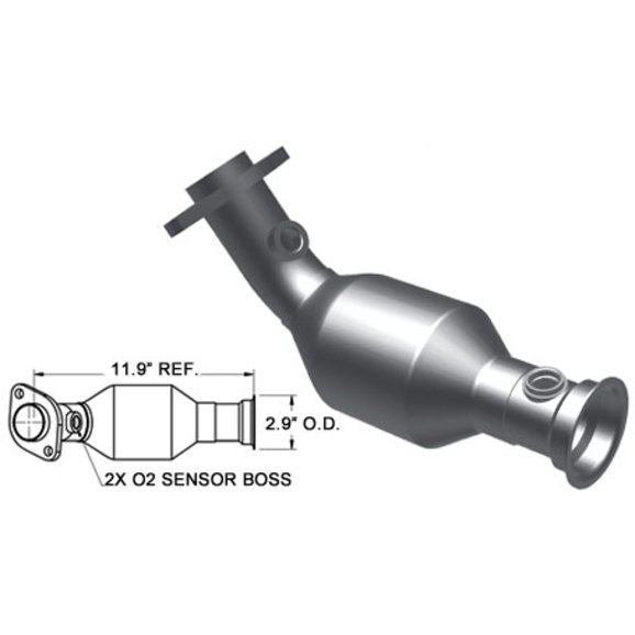 Magnaflow OE Grade Front Driver Side Catalytic Converter Magnaflow 49492 OE Grade Front Driver Side Catalytic Converter for 02-03 Jeep Liberty KJ with 3.7L
