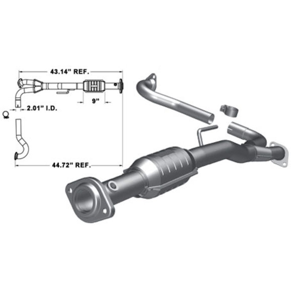 Magnaflow 49 State Direct Fit Rear Catalytic Converter Magnaflow 93236 49 State Direct Fit Rear Catalytic Converter for 02-03 Jeep Liberty KJ with 3.7L