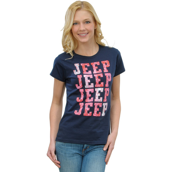 Jeep Clothing Womens Jeep Tee Shirt in Navy Quadratec