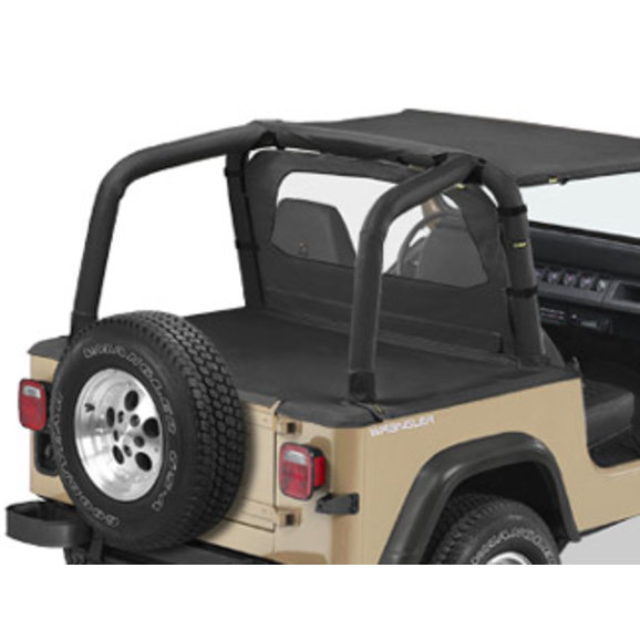 Bestop Strapless Bikini Top, Windjammer, Duster & Deck Cover Combo for 92-95  Jeep Wrangler YJ with Factory Soft Top | Quadratec