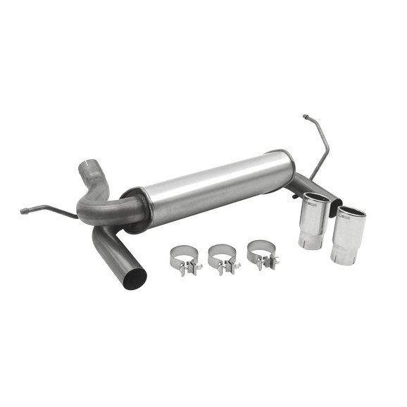 DynoMax Super Turbo Axle Back Exhaust with Dual Exit in Aluminized Stainless Steel DynoMax 39510 DMX Super Turbo Axle Back Exhaust with Dual Exit in Aluminized Stainless Steel for 07-18 Jeep Wrangler JK with 3.6/3.8L
