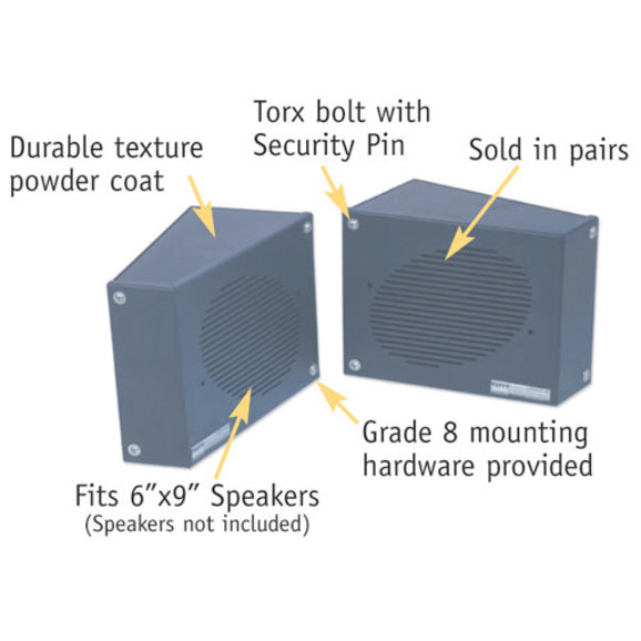 Tuffy 019-01 Speaker Security Box Set for 76-95 Jeep CJ-5, CJ-7