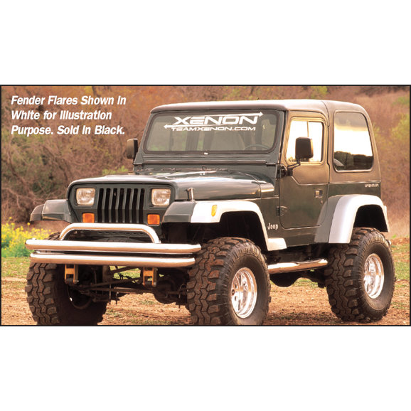 Xenon TJ Style Fender Flare Set for 87-95 Jeep Wrangler YJ | Quadratec