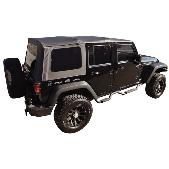 Rampage Products Replacement Soft Top with Tinted Windows in Black Diamond Rampage Products 99835 Replacement Soft Top with Tinted Windows in Black Diamond for 07-09 Jeep Wrangler Unlimited JK 4 Door