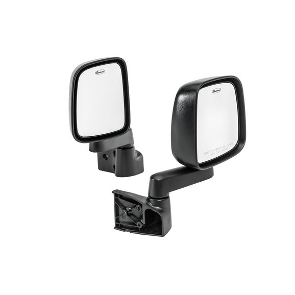 Quadratec 03-06 Factory Styling Replacement Mirror Kit in Black Quadratec  03-06 Factory Styling Replacement Mirror Kit in Black for 87-18 Jeep Wrangler YJ, TJ, 18-21 JK, JL & JT with Aftermarket Tube Doors