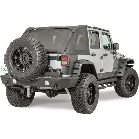 Rampage Products Rear Recovery Bumper with Tire Carrier Rampage Products Rear Recovery Bumper with Tire Carrier for 07-18 Jeep Wrangler JK